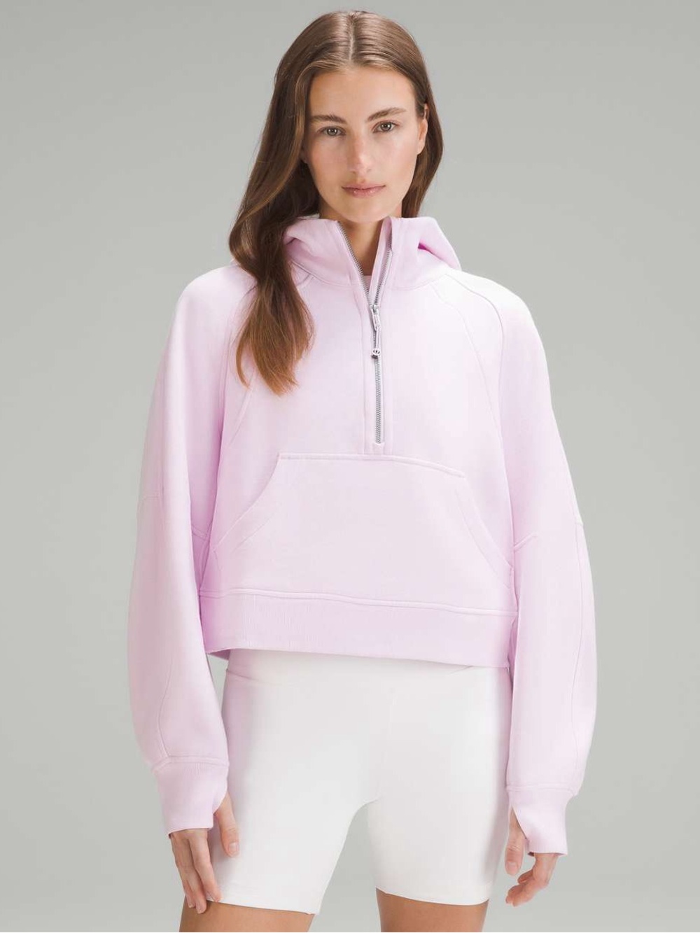 lululemon athletica Pale Pink Half-Zip Hoodie Pullover